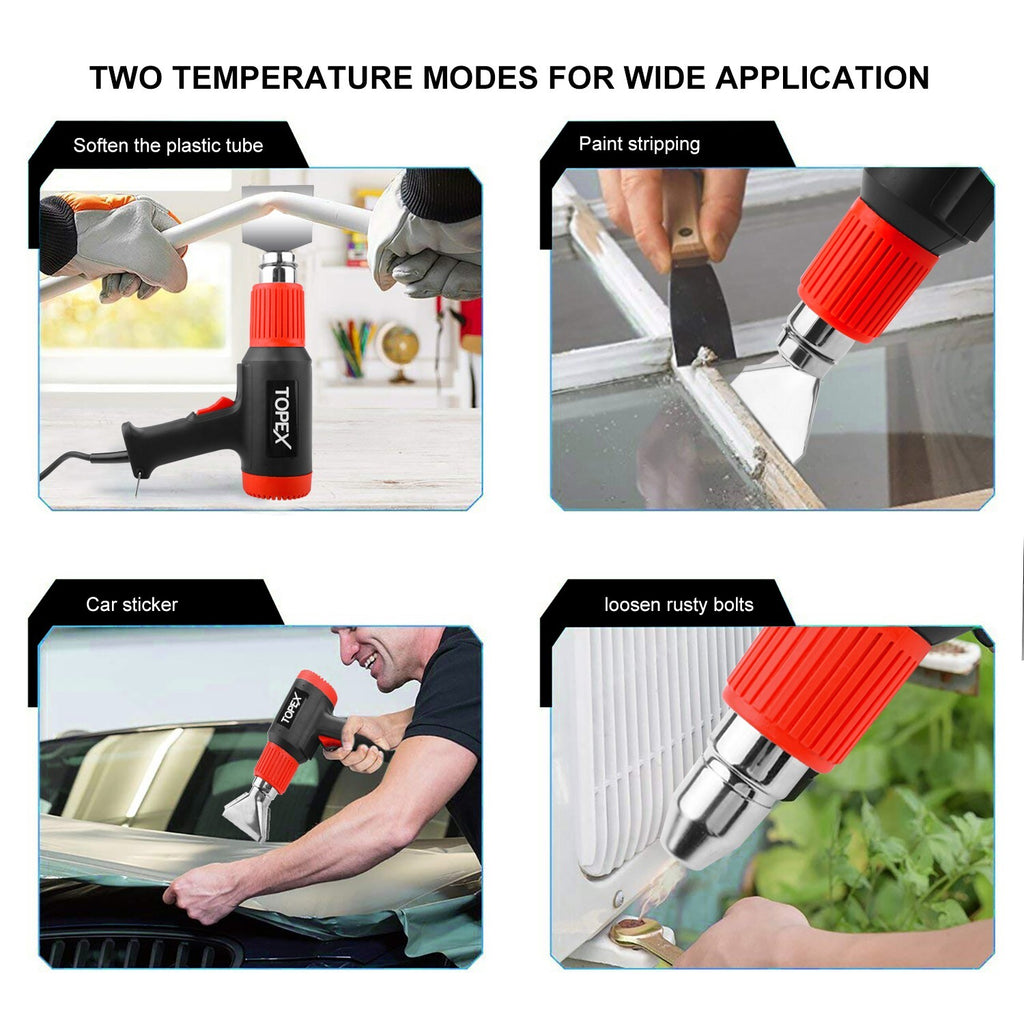 1800W Heat Gun – Hot Air Tool Kit with 5 Accessories & Case