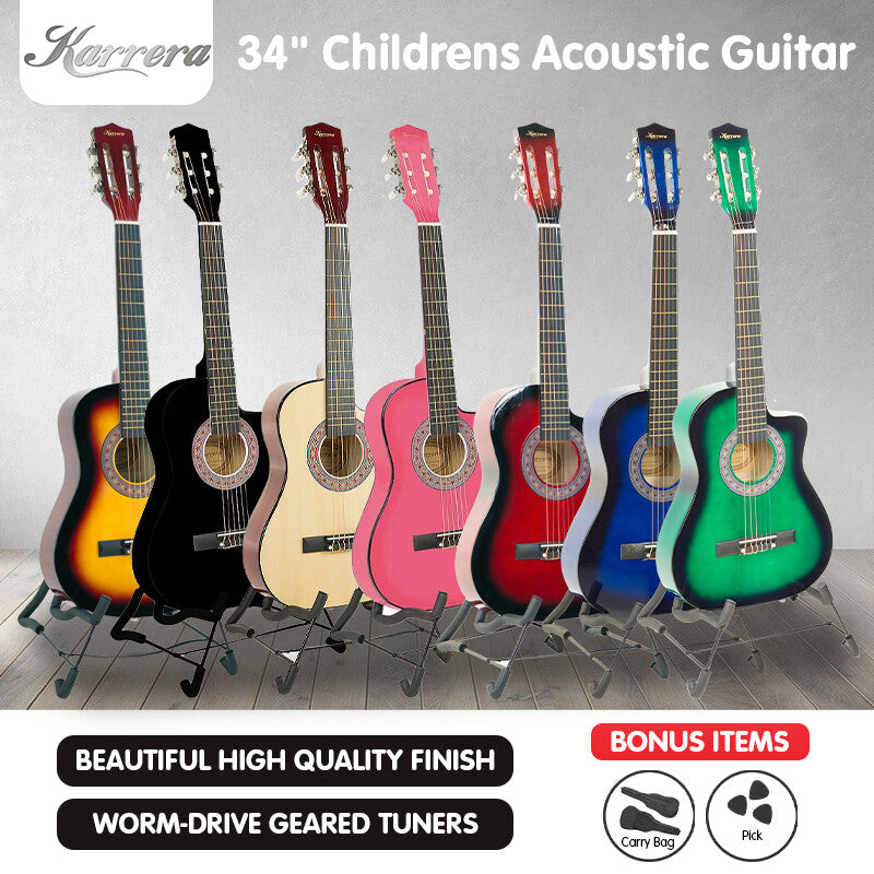 Karrera Kids Acoustic Guitar 1/2 Size Cutaway Wooden Design