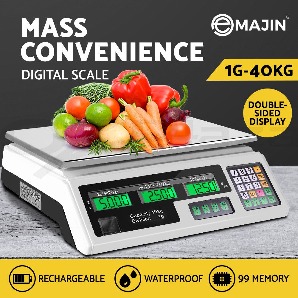 Digital Kitchen Scale 40KG Electronic LCD Commercial Weighing