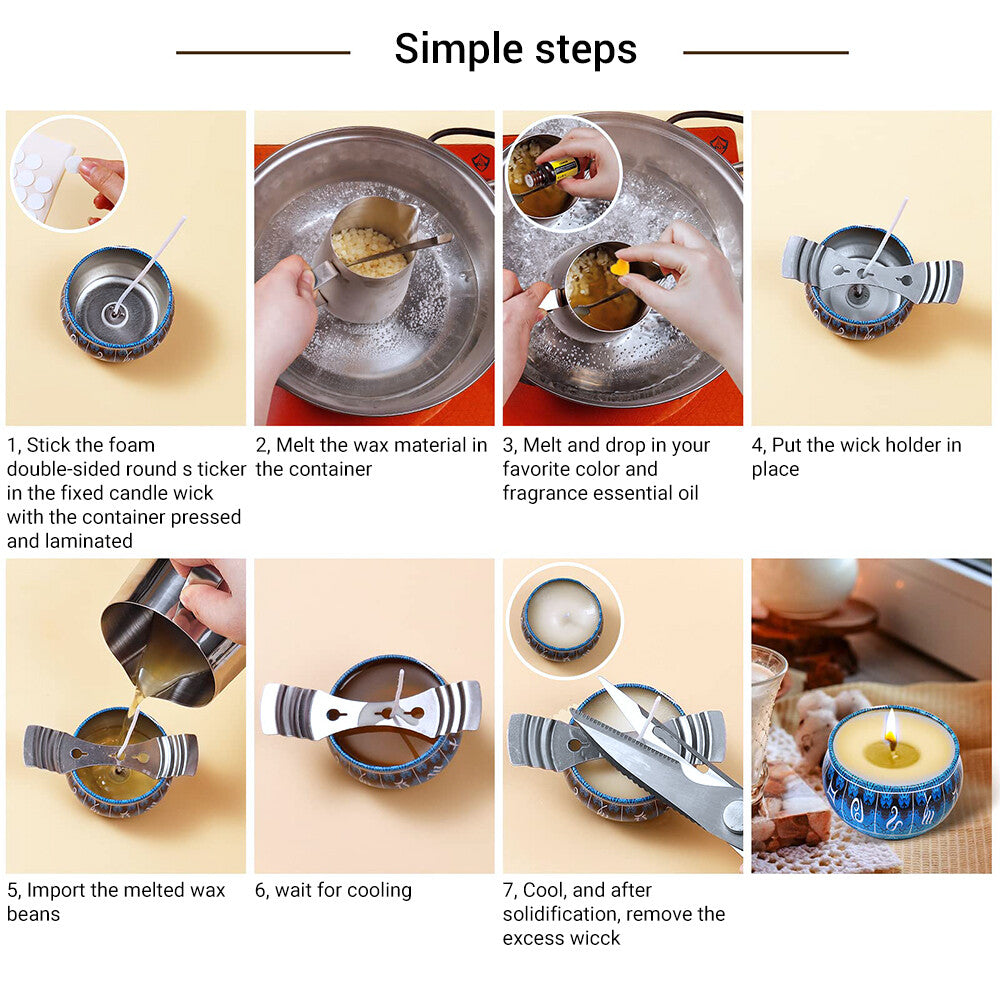 138PCS Candle Making Kit with Pouring Melting Pot