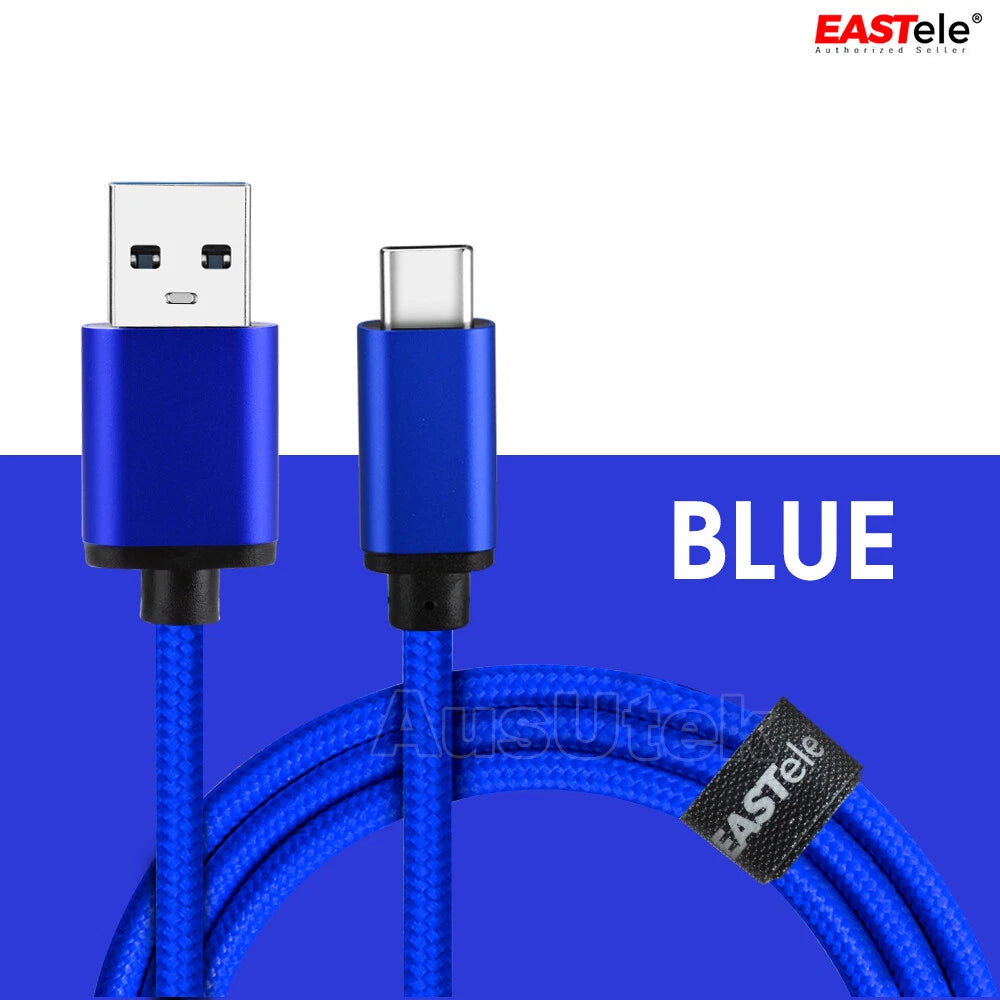 1M 2M 3M Braided USB Type C Data Charger Cable For Samsung Huawei Oppo Apple