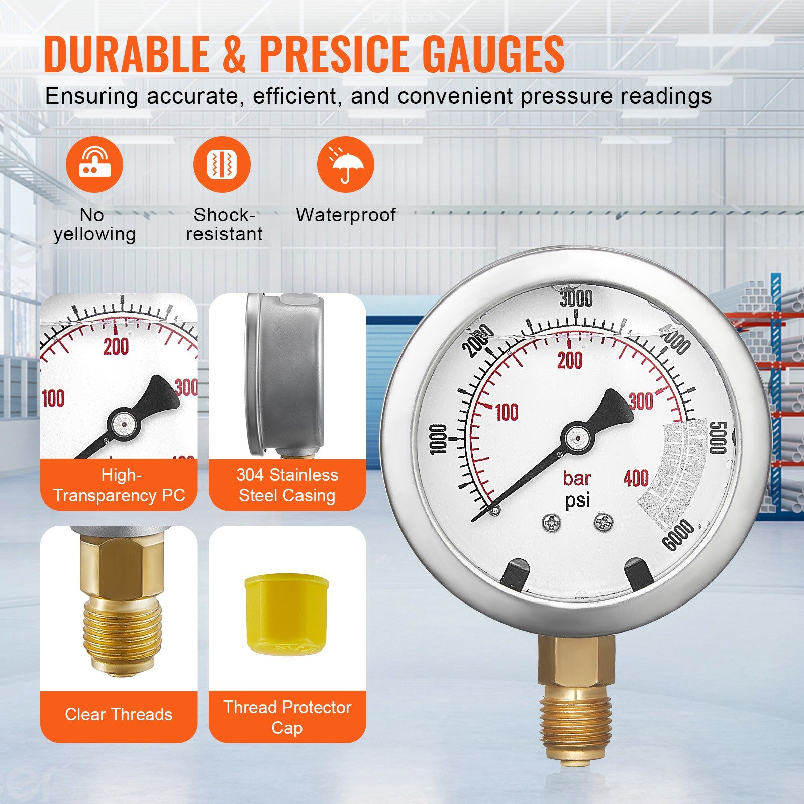 Uimoso Hydraulic Pressure Test Kit 3 Gauges 9 Test Couplings 3 Test Hoses Case