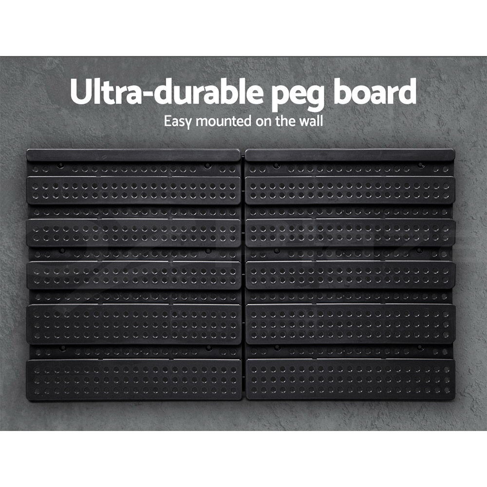 Giantz 30 Storage Bin Rack Wall Mounted Tools Shelves Organiser Workshop Garage