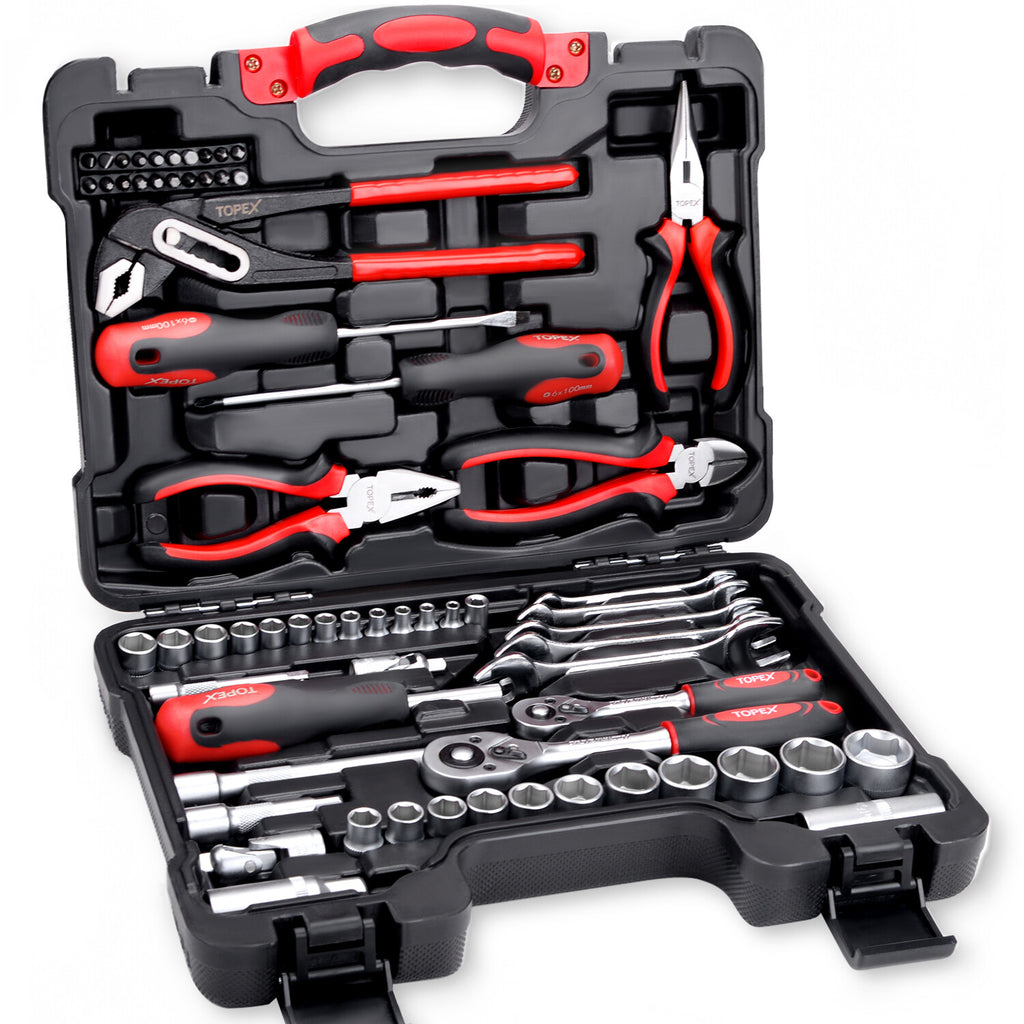 65pc Hand Tool Set – Portable Mechanics & Automotive Repair Kit