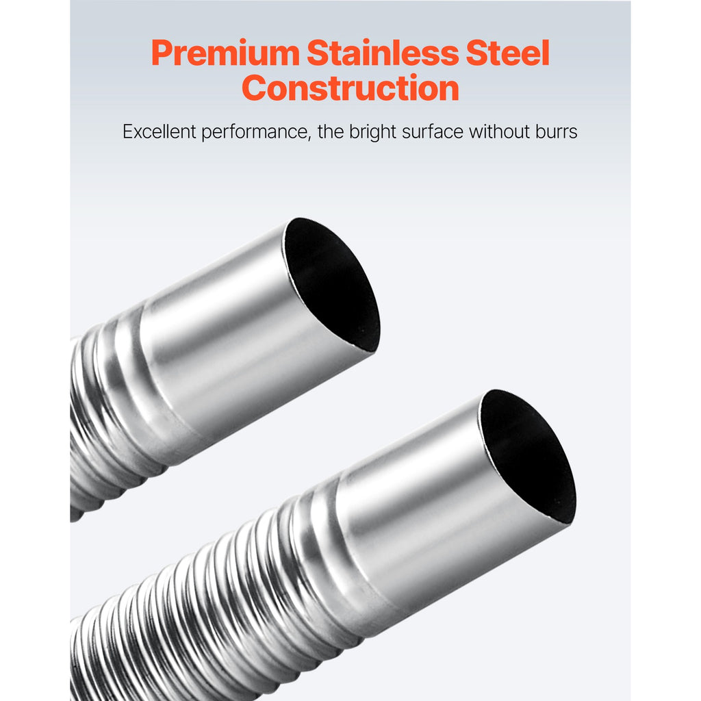 Uimoso Flexible Diesel Heater Exhaust Hose 1490mm with 2 Secure Clamps