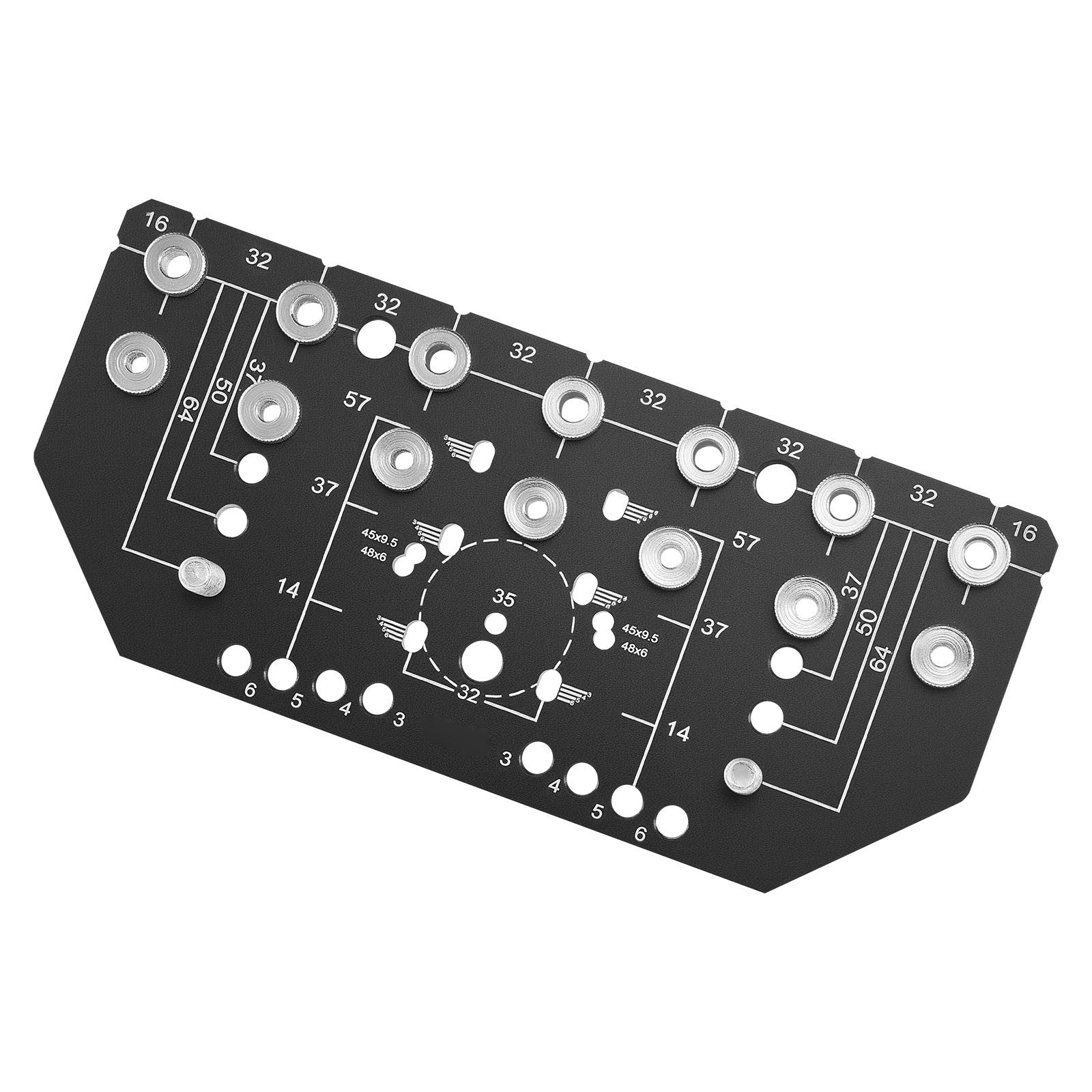 Uimoso Shelf Pin Jig and Hinge Jig 2-in-1 Aluminum Alloy Cabinet Hole Drilling