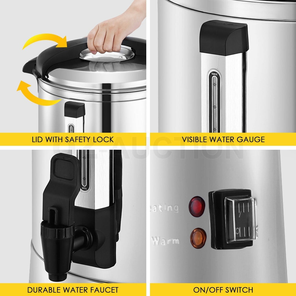 Maxkon 15L Hot Water Urn Instant Dispenser Boiler Dual Layer Stainless