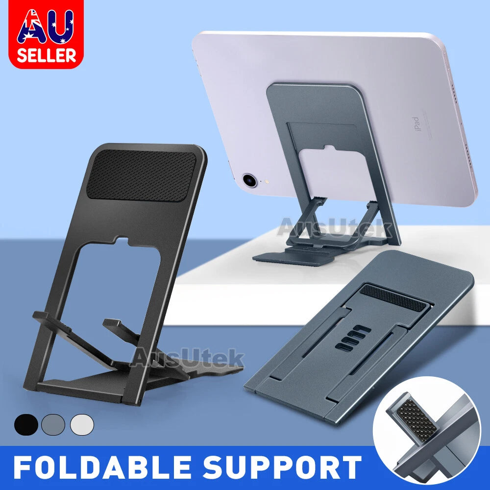 Adjustable Folding Desk Mobile Phone Stand Mount Holder For iPhone iPad Tablet