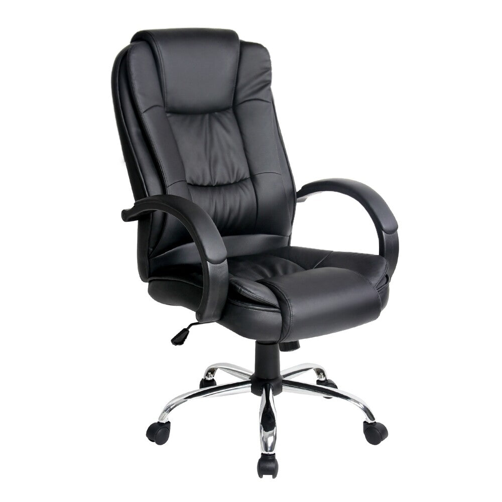 Executive Office Computer Gaming Chair PU Leather Tilt Black