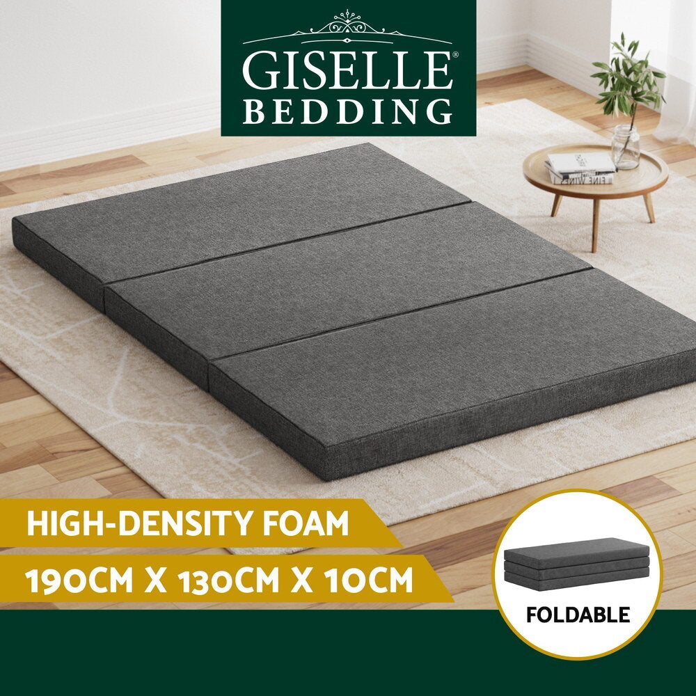 Foldable Foam Mattress Camping Double Grey