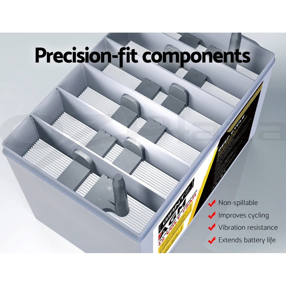 12V 75Ah AGM Deep Cycle Battery Marine Sealed Solar