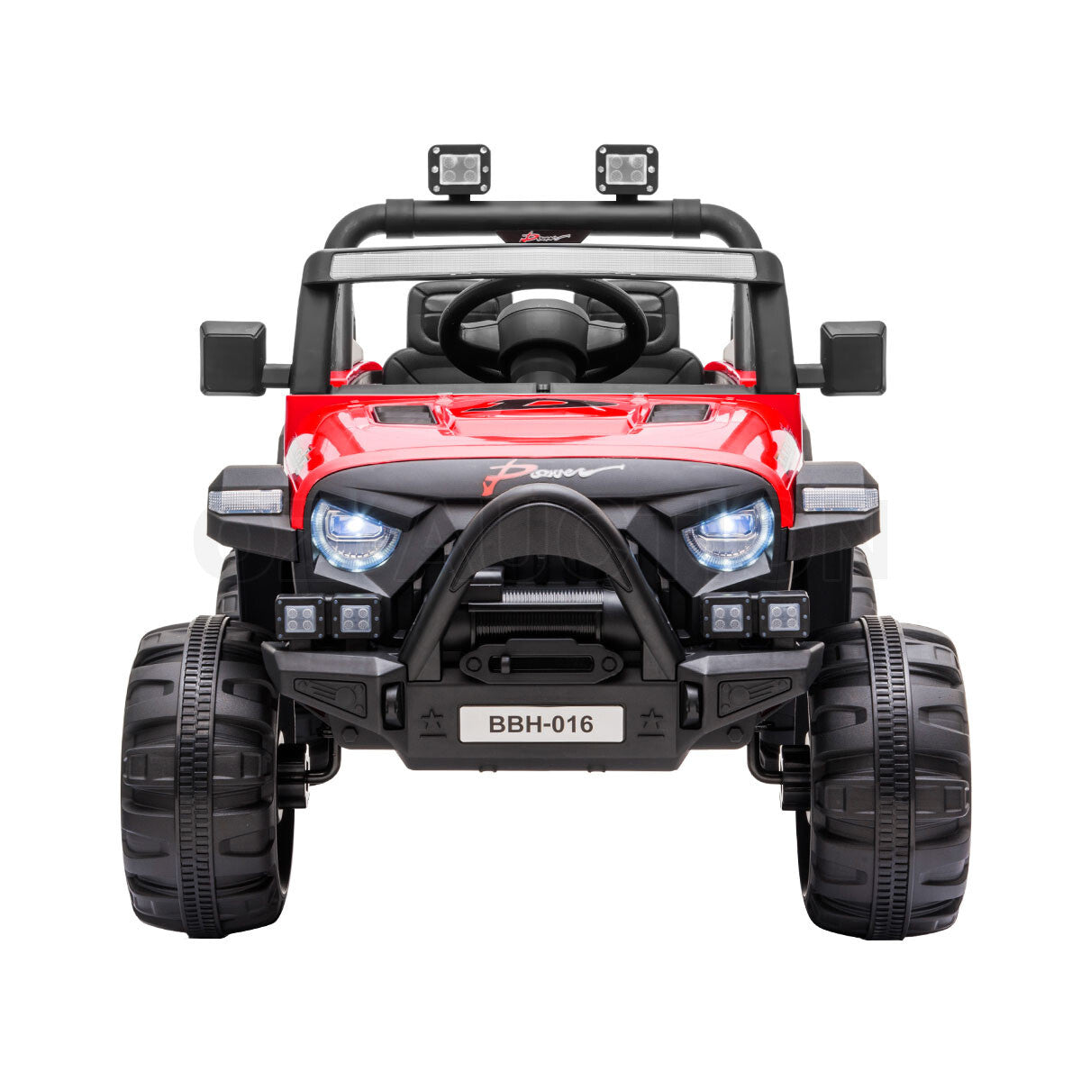 Electric Ride-On Car – Off-Road RC Jeep Truck Toy for Kids, Red