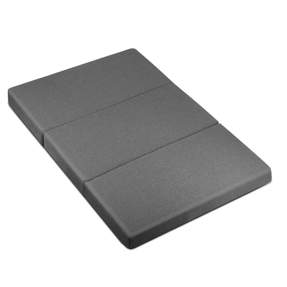 Foldable Foam Mattress Camping Double Grey