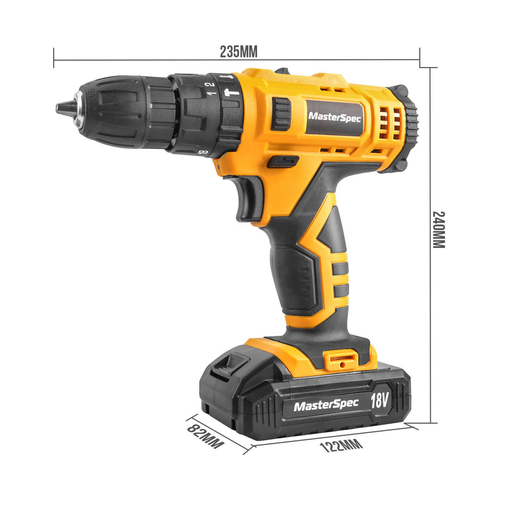 92pc Cordless Hammer Drill – 18V Power Tool Kit with Bits