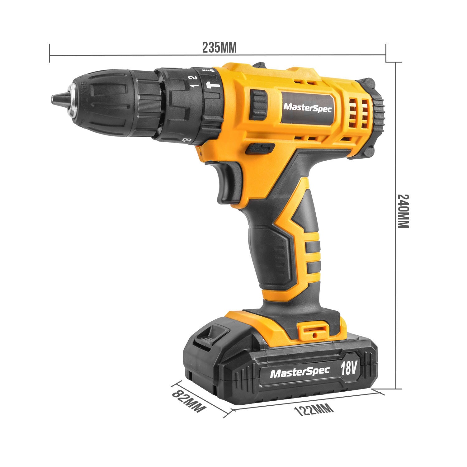 92pc Cordless Hammer Drill – 18V Power Tool Kit with Bits