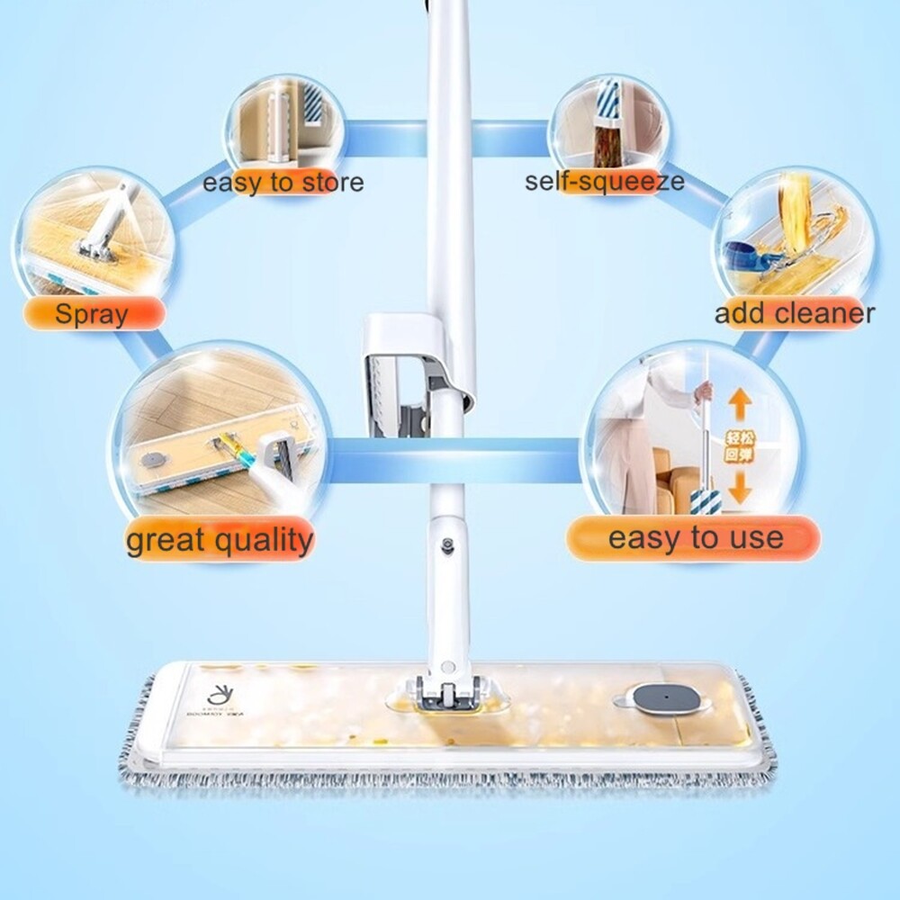 Self-Twist Spray Mop – Hands-Free Floor Cleaner for Hardwood & Tile