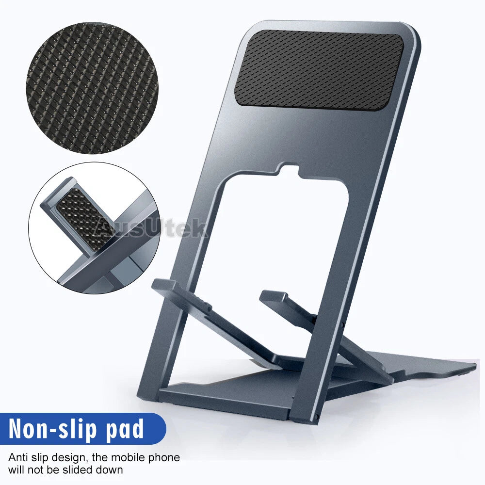 Adjustable Folding Desk Mobile Phone Stand Mount Holder For iPhone iPad Tablet