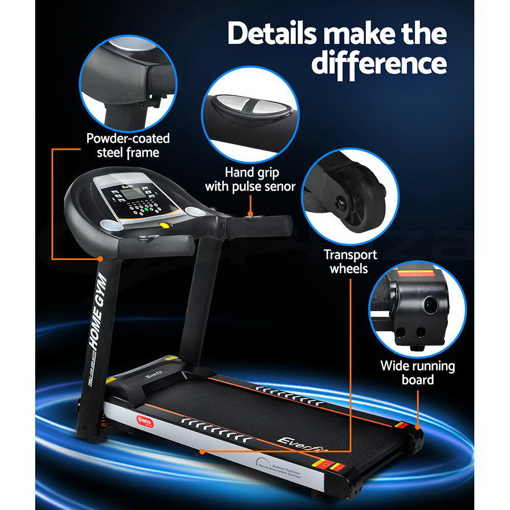 Electric Treadmill Auto Incline Home Gym Fitness 450mm