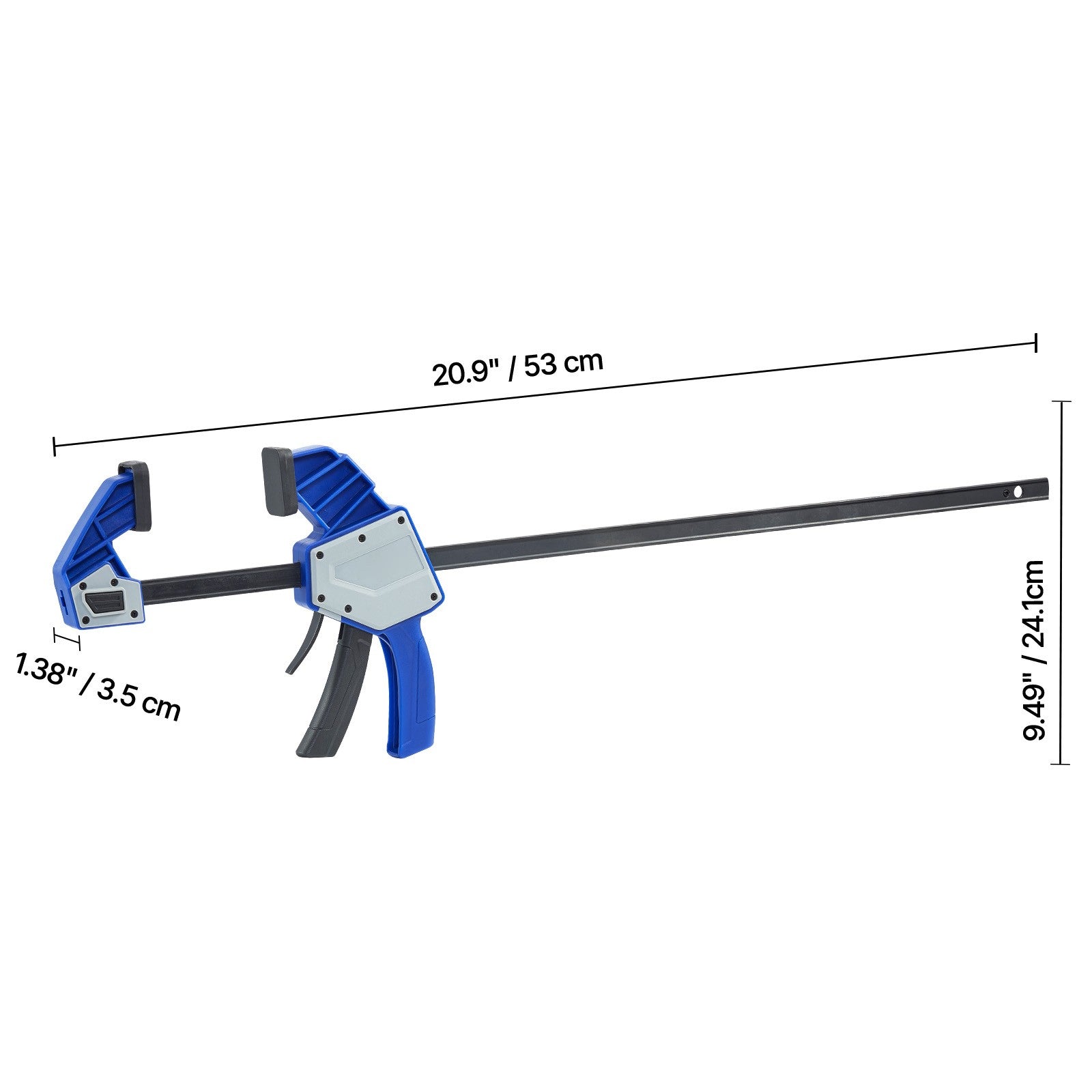 Uimoso Bar Clamps for Woodworking 2Pack 60.96cm One-Handed Clamp/Spreader 154 kg