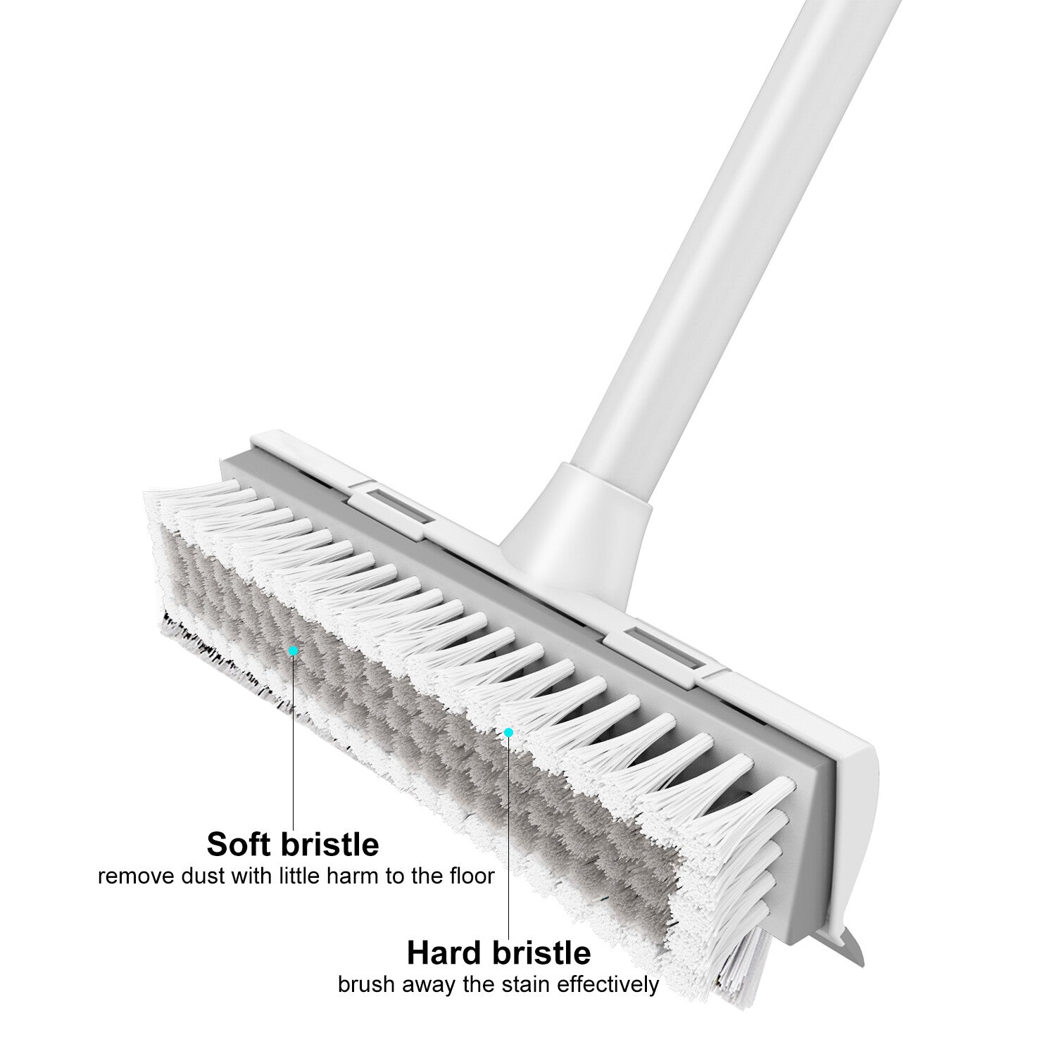 2-in-1 Long Handle Floor & Shower Brush – Bathroom & Kitchen Tiles