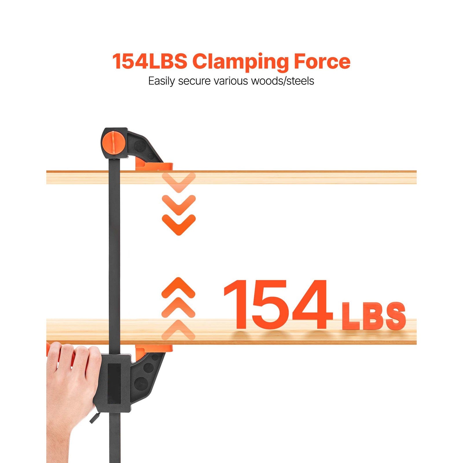 Uimoso Woodworking Bar Clamps Set: 2x 30.48cm & 2x 15.24cm Clamp/Spreader