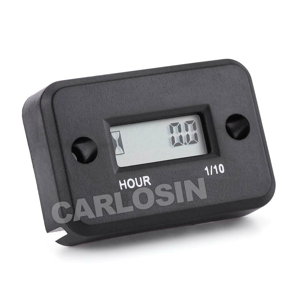 2x Waterproof Digital Hour Meter for Motorcycle Boat Dirt Gas Engine