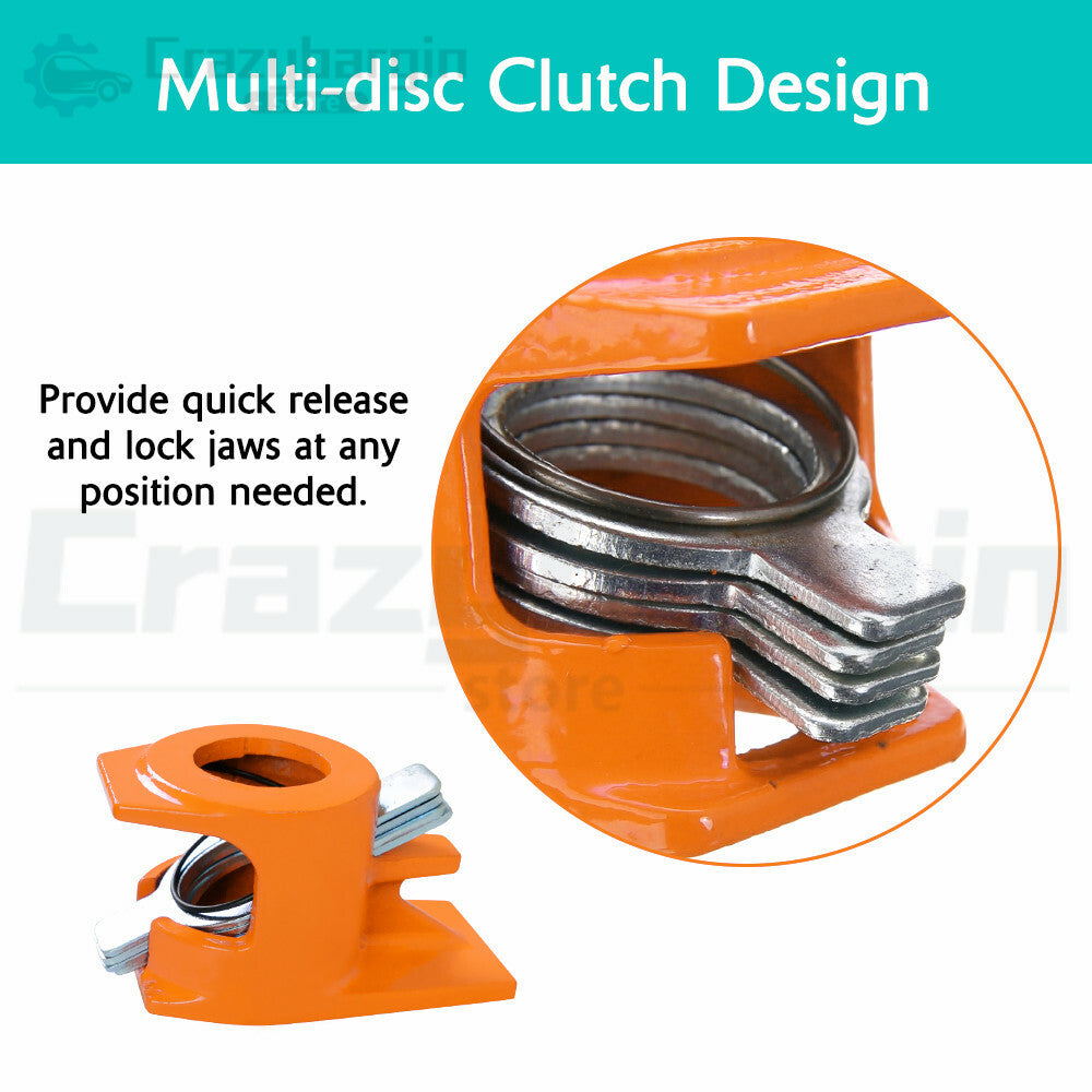 3/4" Gluing Pipe Clamp 4pc – Woodworking Vice with Wide Pads