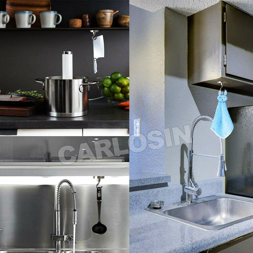 12x Neodymium Magnet Hooks Rare Earth Magnetic Hanger Holder 8kg AU