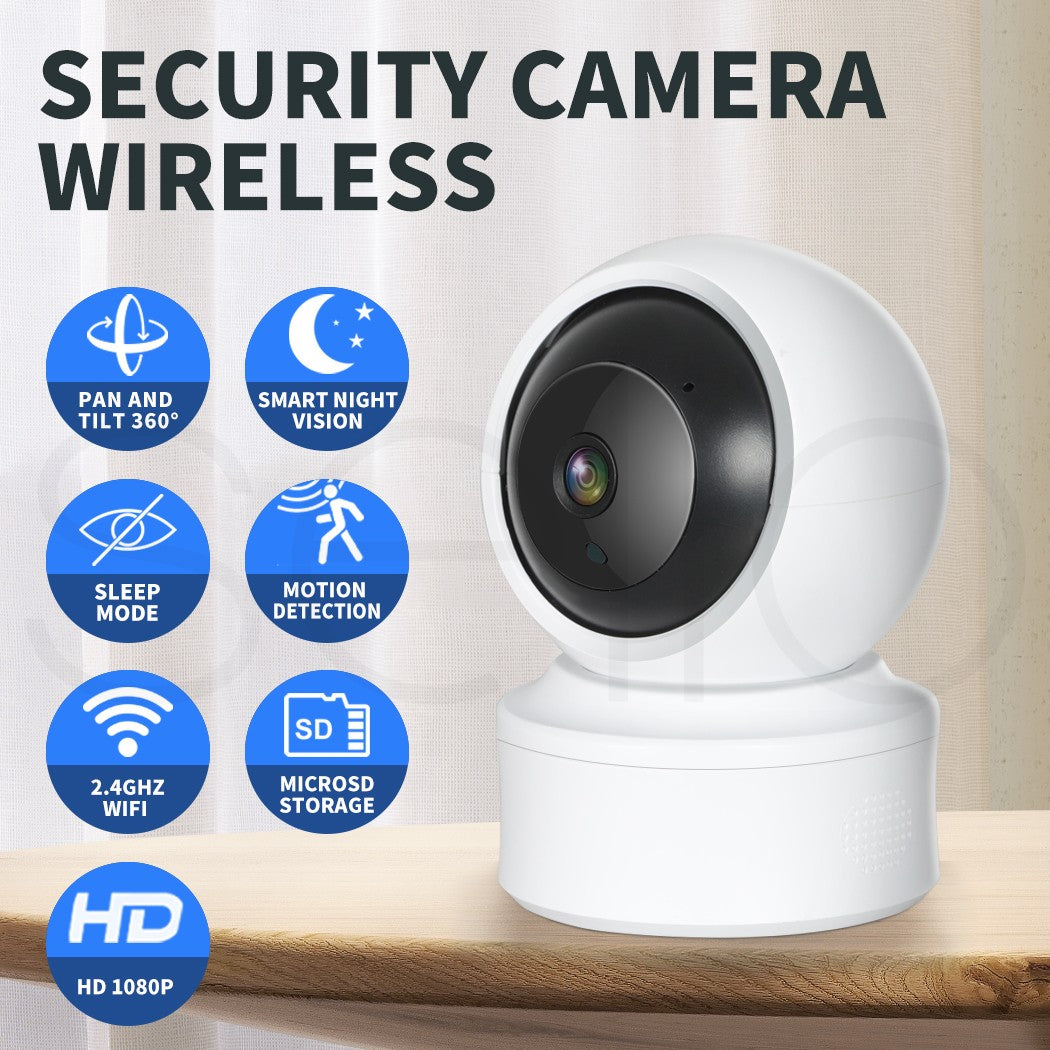 Home Security Camera – Wireless Indoor/Outdoor WiFi CCTV 360° Monitor C6N