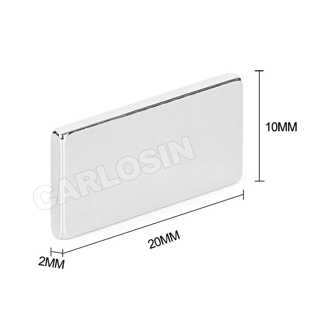 10pcs Super Strong Neodymium Block Magnets Rare Earth 20×10×2mm