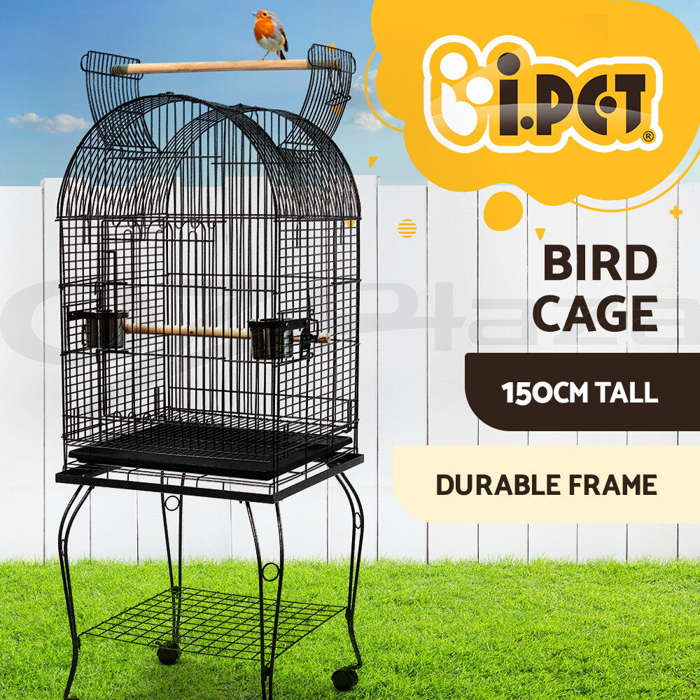 150cm Large Bird Cage Aviary Stand Castor Wheels