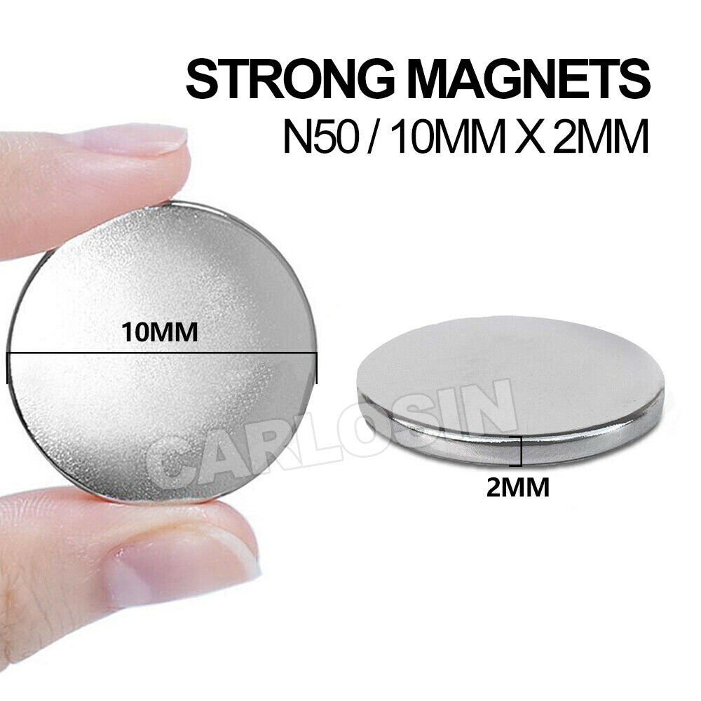 100x Neodymium Disc Magnets N35 Super Strong Round 10x2mm