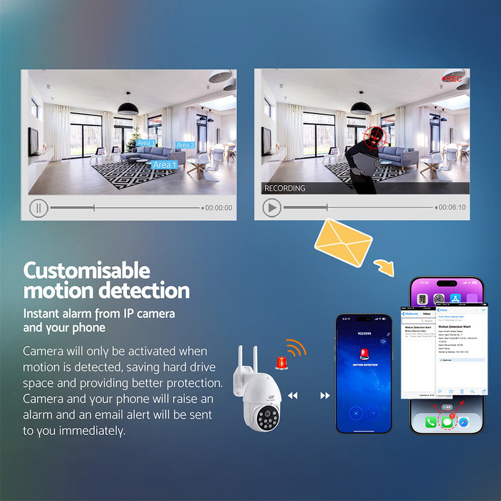 Wireless IP Camera Outdoor CCTV 1080P WiFi PTZ 2MP