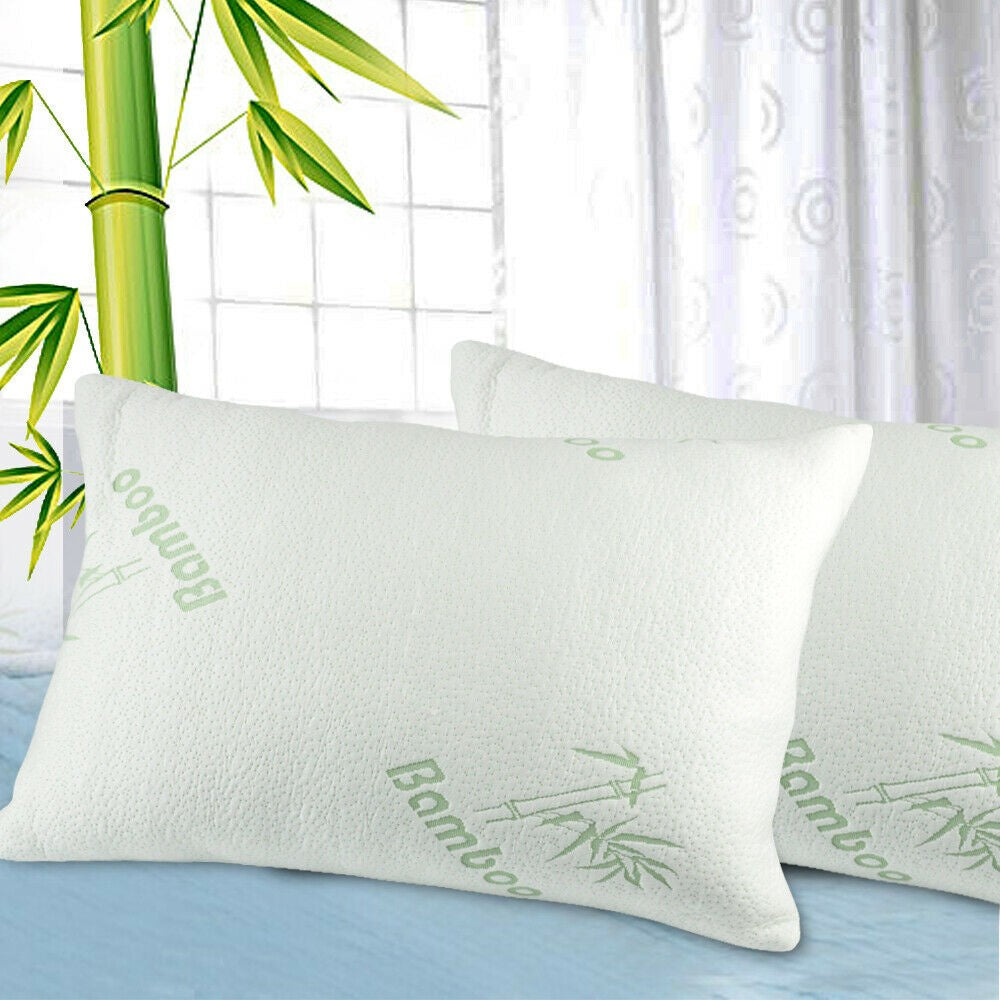 2-Pack Memory Foam Pillow – Dreamz Shredded Bamboo Bed Pillow 70x40cm