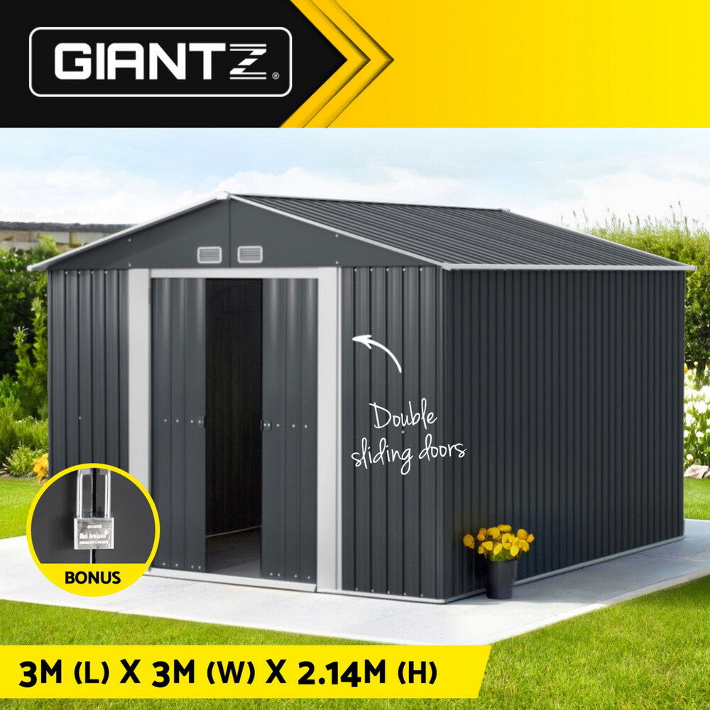 3x3m Garden Shed Outdoor Storage Tool Workshop