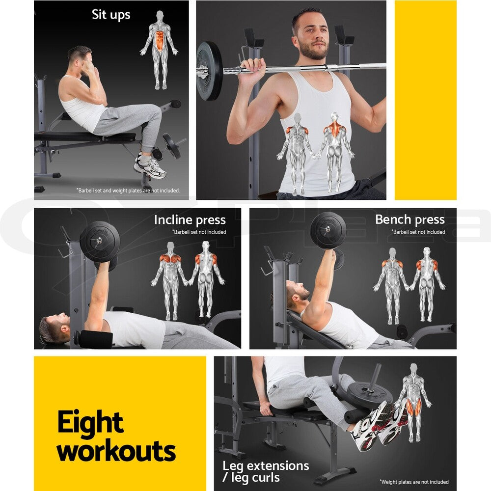 8-in-1 Adjustable Weight Bench Gym Equipment