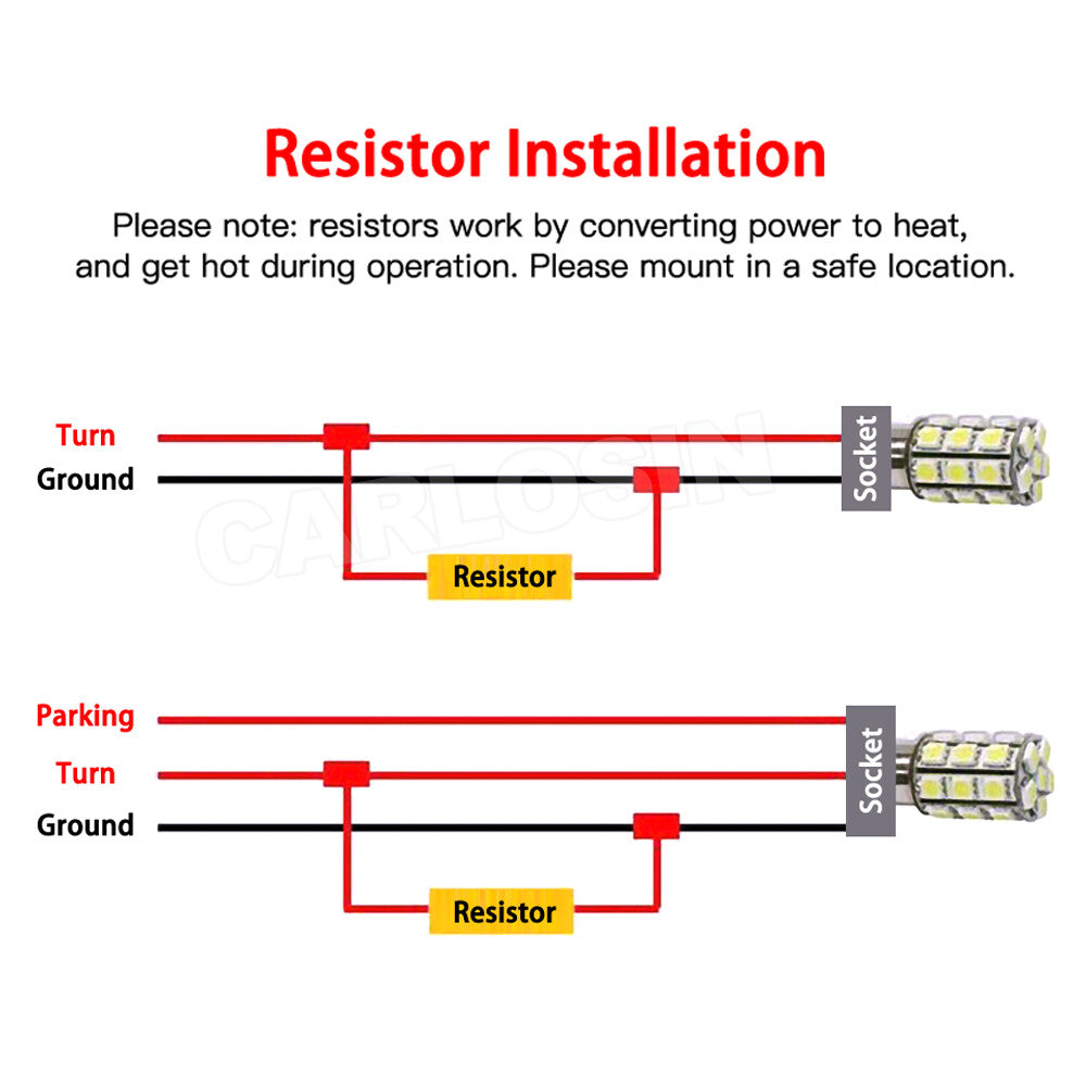 4PCS 50W Load Resistor LED Decoder Turn Signal Hyper Flash Fix