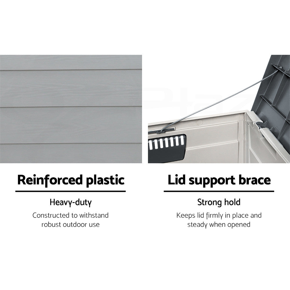 Outdoor Storage Box 290L Lockable Garden Deck Container