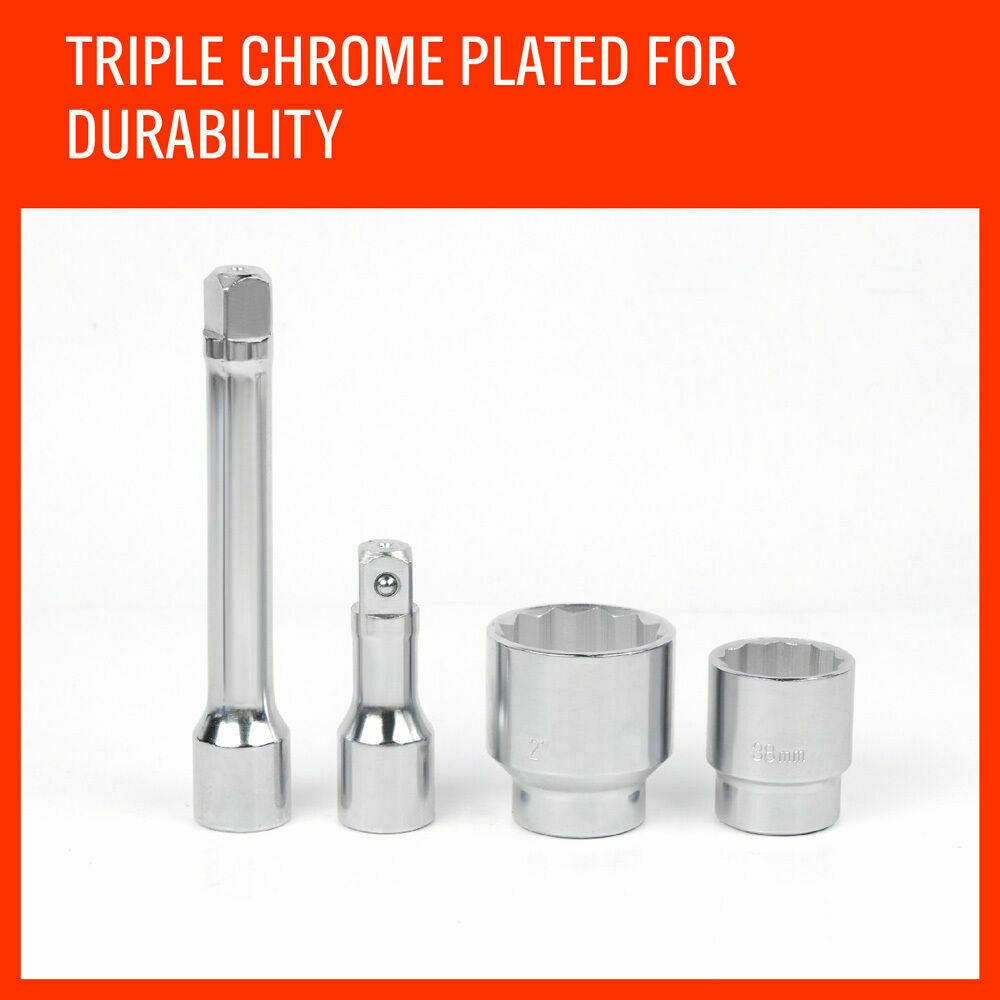 27pc Heavy Duty Socket Wrench Set – 3/4" Drive Metric & Imperial