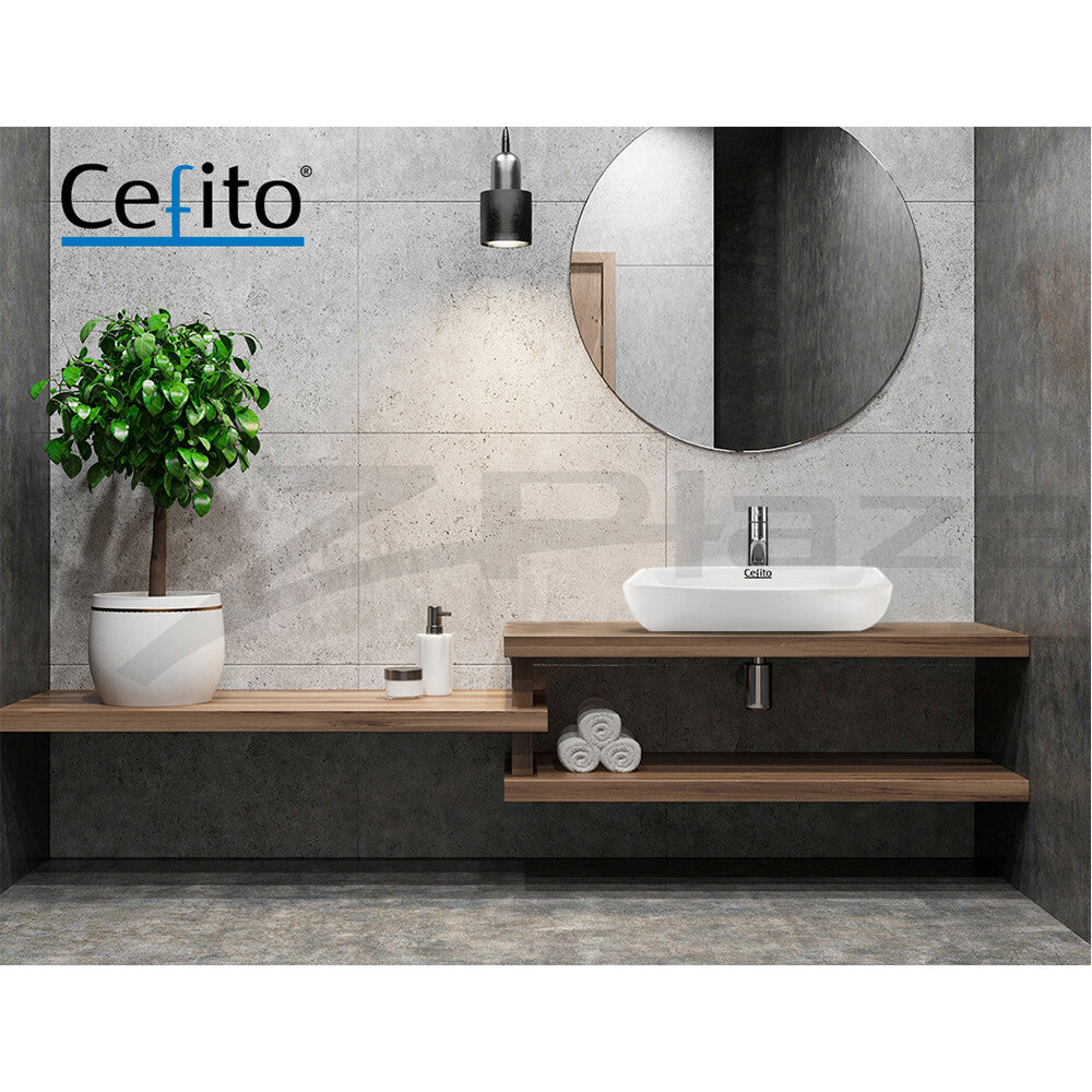 Ceramic Bathroom Basin Above Counter Vanity Sink White