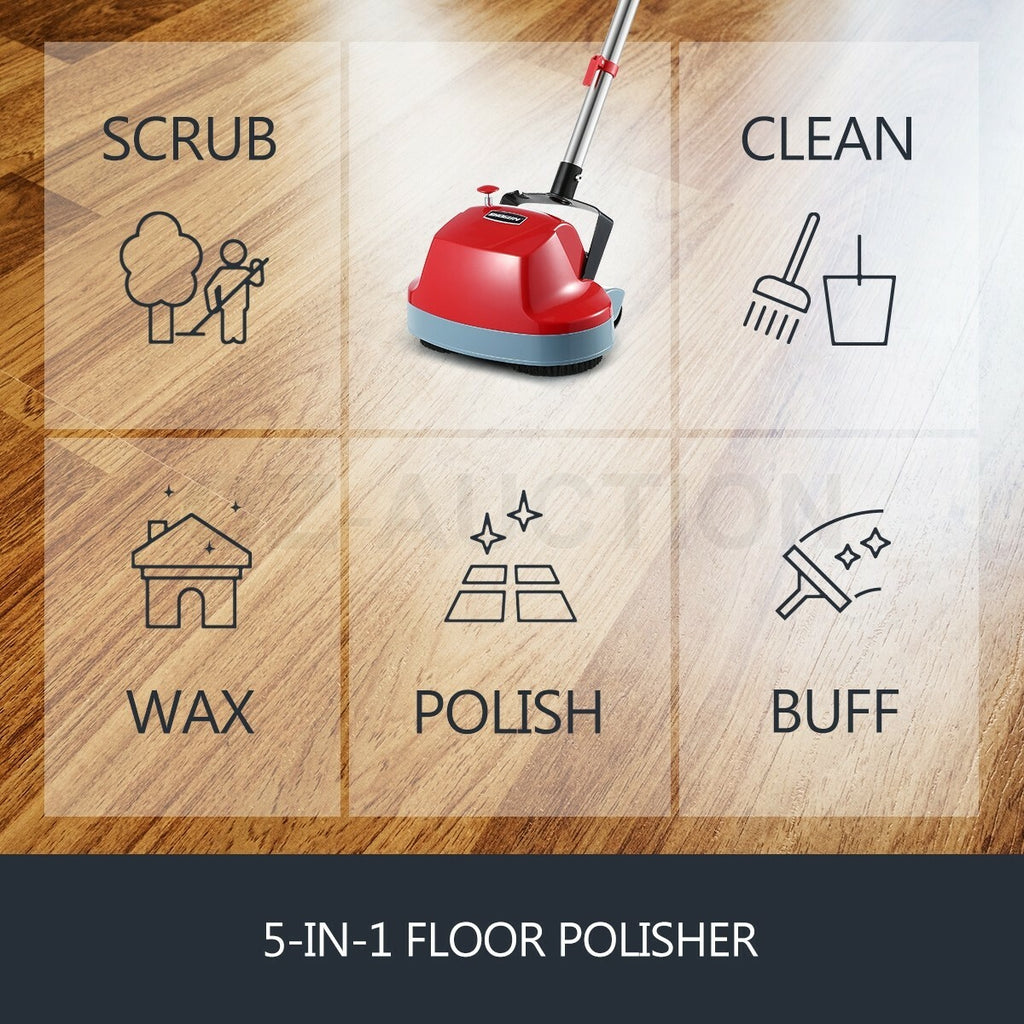 5-in-1 Floor Polisher – Timber, Carpet & Tile Wax Scrubber Buffer Cleaner