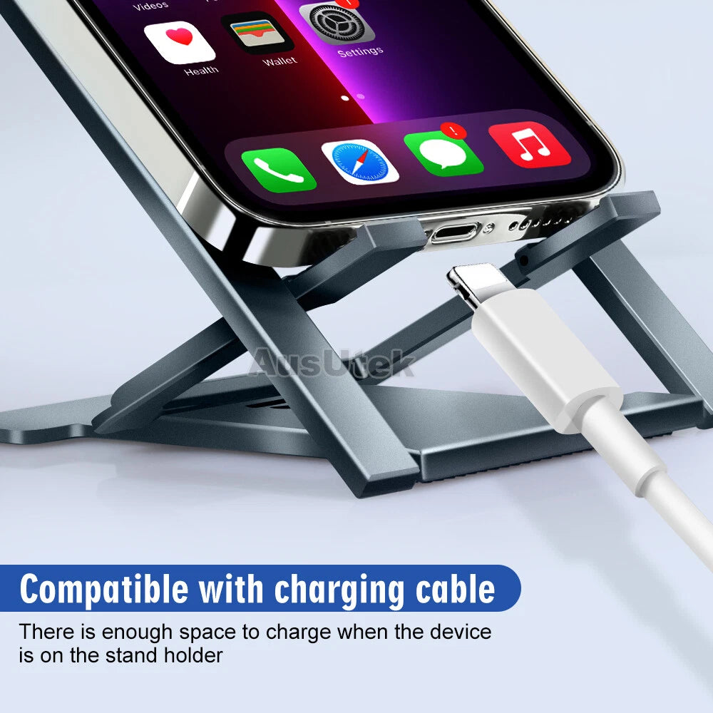 Adjustable Folding Desk Mobile Phone Stand Mount Holder For iPhone iPad Tablet