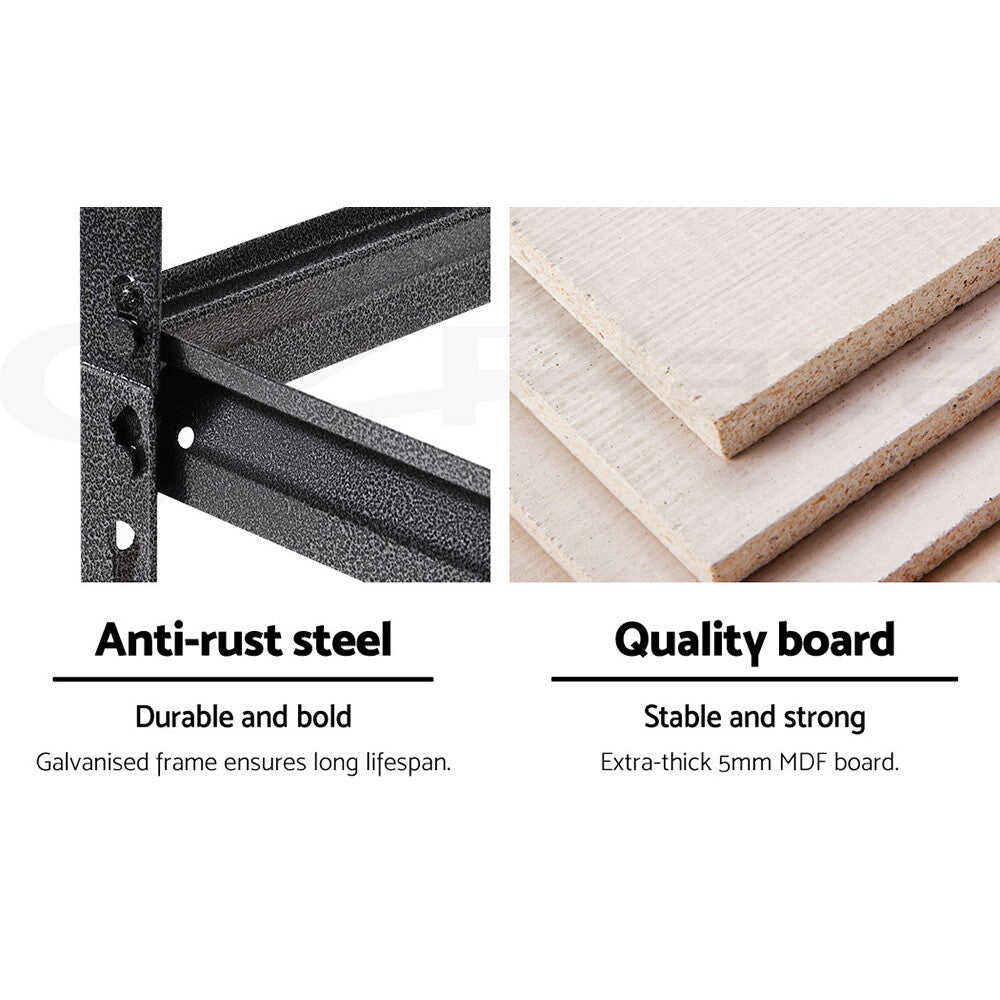 OVCN 1.5M Garage Shelving Warehouse Rack Storage Steel