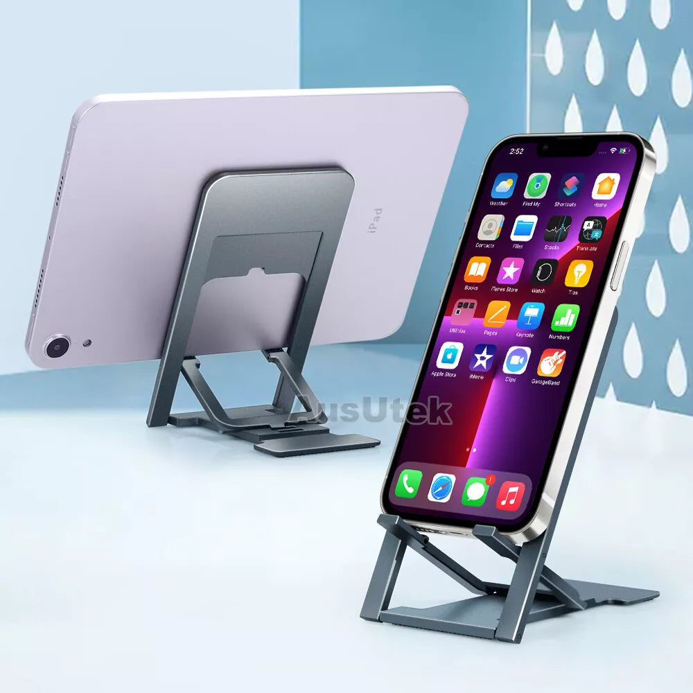 Adjustable Folding Desk Mobile Phone Stand Mount Holder For iPhone iPad Tablet