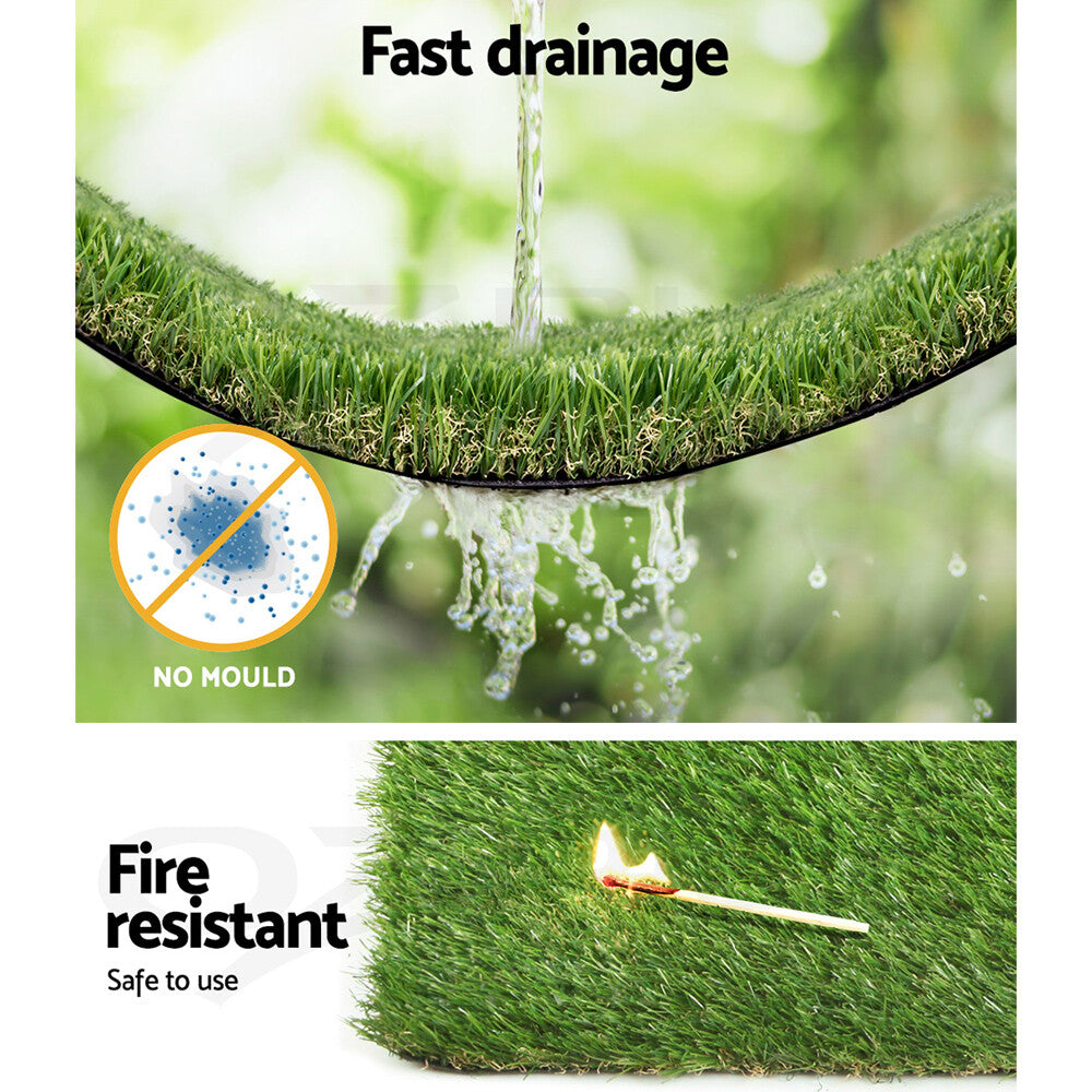 Turf 40mm Artificial Grass Synthetic Lawn 2x5m 4-Colour
