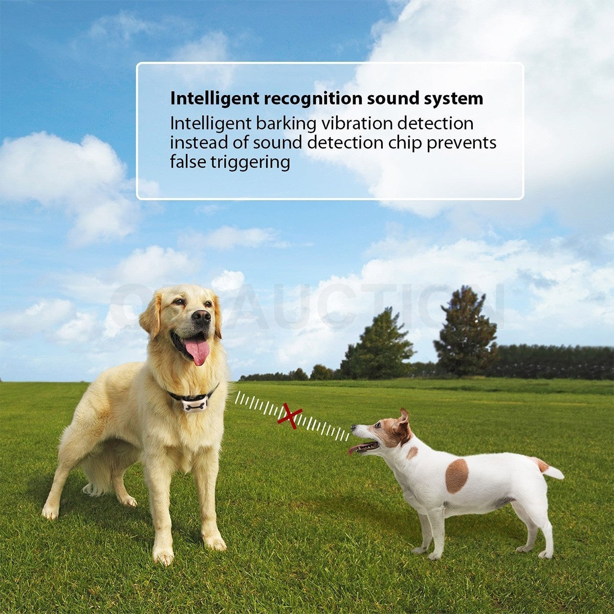 Dog Bark Collar Automatic Anti-Barking Control Rechargeable Pet