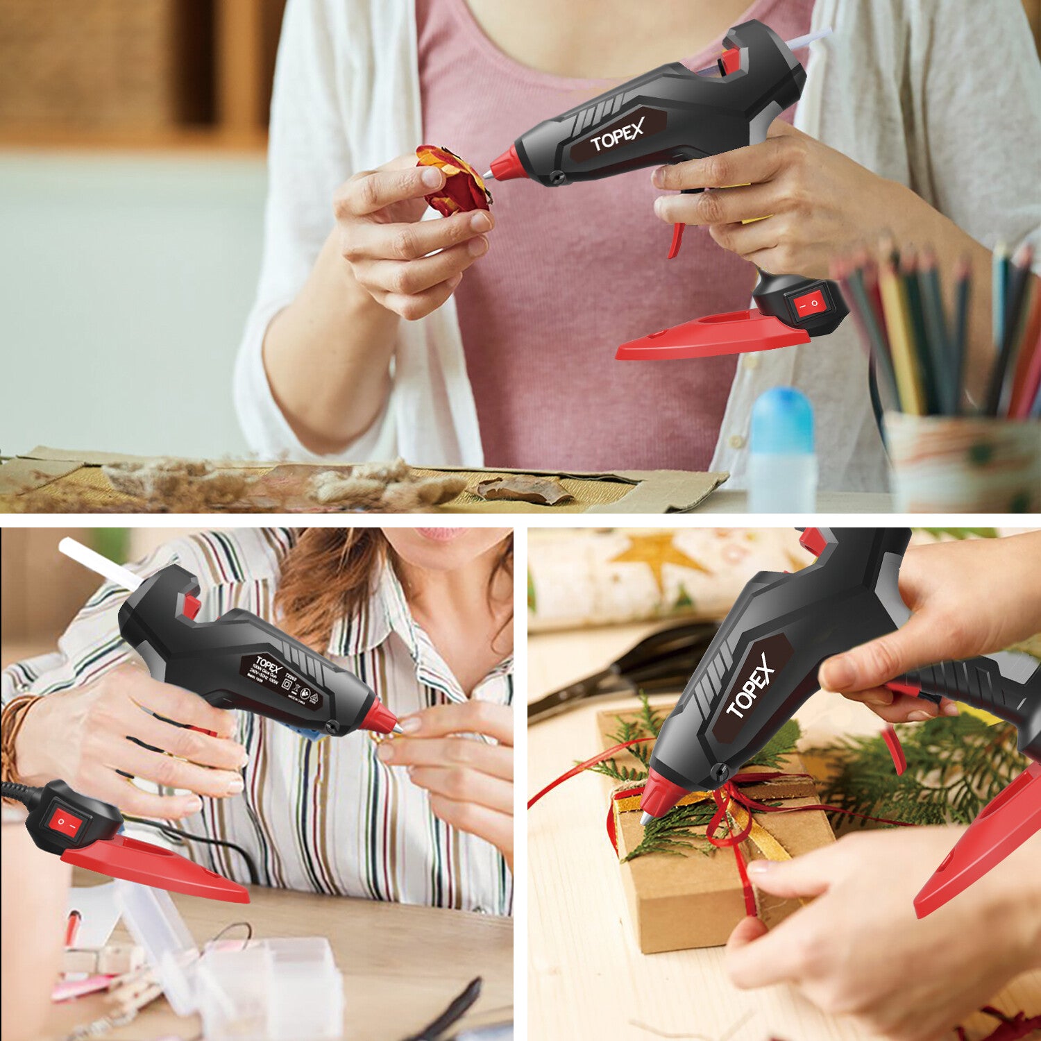 100W Hot Melt Glue Gun – Electric Craft with 10 Glue Sticks