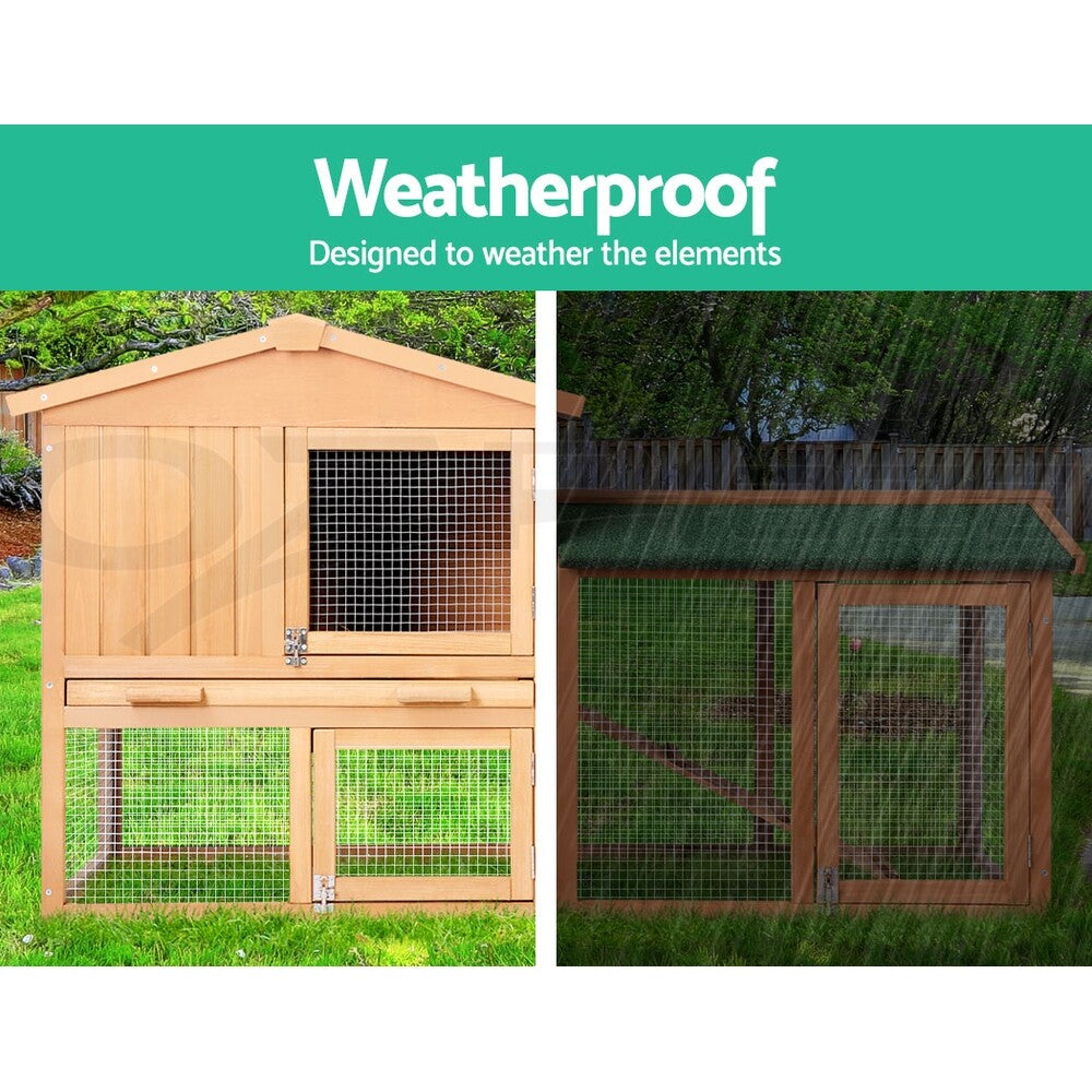 Large Chicken Coop Rabbit Hutch Wooden Outdoor Run Cage