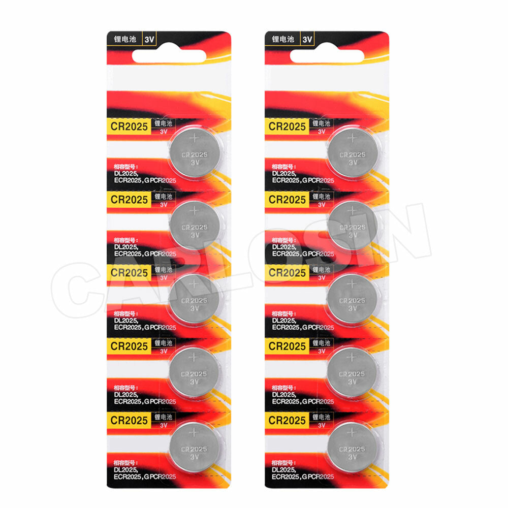 5x CR2025 Lithium Battery 3V Coin Cell for Car Key Alarm