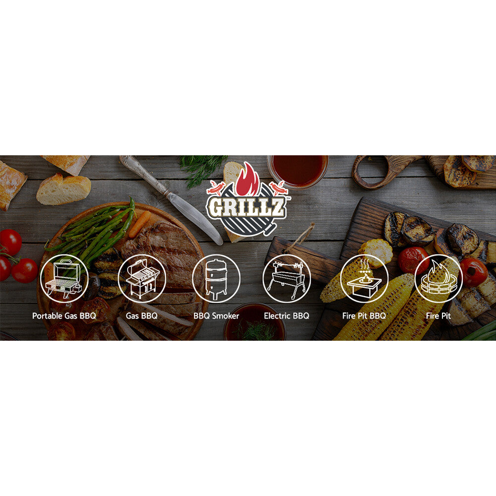 3 in 1 Portable Charcoal BBQ Grill Smoker Steel Camping